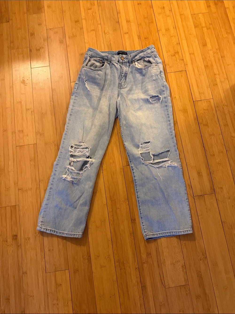 Sincerely Jules Light Blue Distressed Boyfriend Jeans